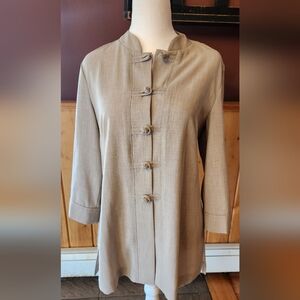 Vintage FATTANEH BAHARI Grey Jacket Knot Buttons Size 8